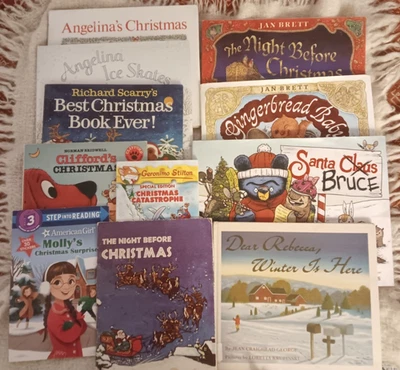 Christmas Books Lot 11 Books ~ Mixed Age Kids /Children's ~ Holiday  6 HC 5 PB - Image 1 of 4