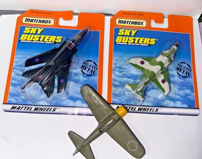 Matchbox Sky Busters Military Aircraft Lot – Die-Cast Metal Planes – Jet Fighter Foto 1 de 4