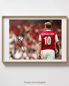 Dennis Bergkamp Hand Signed Arsenal #10 Iconic Legend 12x8 Photo + Verified COA - Picture 1 of 15