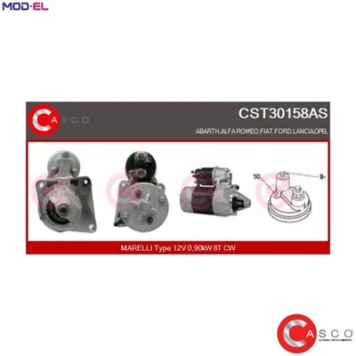 STARTER CST30158AS FOR ALFA ROMEO FIAT FIORINO/Box/Body/MPV BRAVO/II PUNTO/EVO - Image 1 of 4