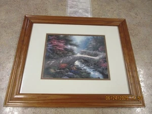 Thomas Kinkade Bridge of Faith Signed in the Print Custom Framed Print - Picture 1 of 5