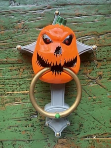 Trendmasters Spooky Wand jack-o-lantern calabaza puerta llamador PROBADO FUNCIONA - Imagen 1 de 9