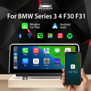 Unidad de cabeza multimedia inalámbrica Apple CarPlay Android 8,8" BMW Serie 3 4 F30 F31 - Imagen 1 de 7