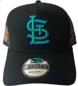 St. Louis Cardinals New Era 9FORTY A FRAME SnapBack Hat Black Cap Men’s - Picture 1 of 8