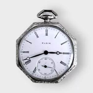 Elgin Fancy Vintage Breguet Grade 303 (1918) 12s Gold Filled Pocket Watch - Picture 1 of 8