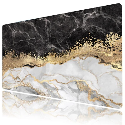 Gold Marble Mouse Pad Black and White Desk Mat for Keyboard and Mouse Desk Pad - Image 1 of 4