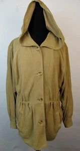 BALLY'S SUEDE Jacket with hood Beige Color SZ 8 Made in Italy - Picture 1 of 13