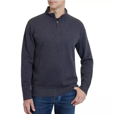 Lands' End Men's Bedford Rib Quarter Zip Pullover - Image 1 of 4