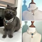 Cute Cat Necklace Adjustable Pet Diamond Necklace Pet Collar  Wedding