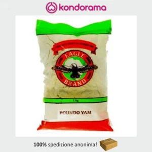 Eagle Brand poundo yam farina di igname picchiata disidratata lavorata afro 1 kg - Foto 1 di 3