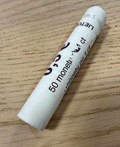 Lithuania 2016 1 cent UNC Mint Coin Roll. 50 coins x 1 eurocent. Rare! - Picture 1 of 5
