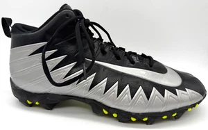 2018 NIKE Alpha Menace Shark Mens 13W Black Silver Football Cleats 899372-001 - Picture 1 of 9
