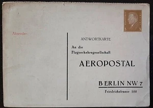 (GER-823)ALEMANIA 1928 PAPELERÍA POSTAL Aeropostal compañía aérea 3pf - Imagen 1 de 2