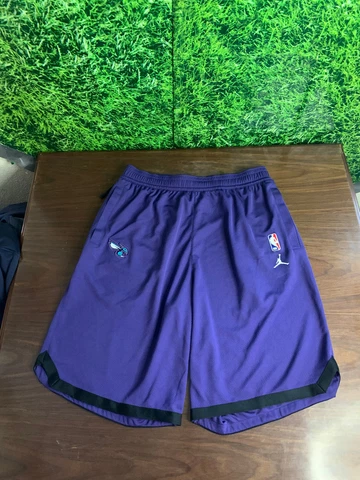NBA Charlotte Hornets Basketball Coaches/Player Shorts Purple Size Large Cover