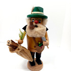 Straco Woodsman Folk Art Figurine with Ax Pipe Made in Germany