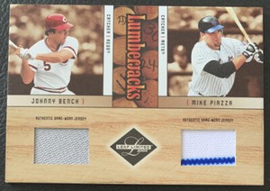 2004 Leaf Limited Lumberjacks Bench Piazza #LJC-48 Dual Game-Worn Jersey 66/100