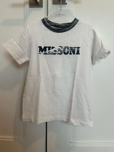 Missoni boys logo white t shirt size 6 - Picture 1 of 1