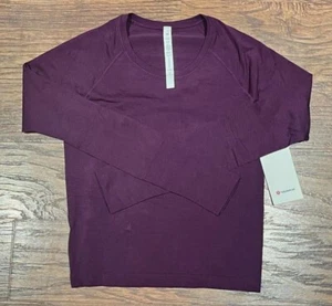 NUEVO Lululemon Swiftly Tech Manga Larga 2.0 Longitud Carrera Dramático Magenta 4 y 8 - Imagen 1 de 7