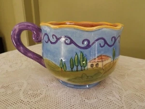 SANGO TUSCAN GARDENS 3076 JUMBO COFFEE CUP MUG * SUE ZIPKIN * DISCONTINUED * - Picture 1 of 6