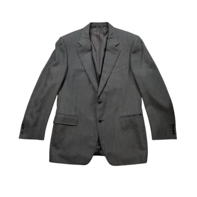 Blazer Canali Para Hombres 42 Gris Grafito Lana 2 Botones Muesca Solapa Chaqueta Hecha en Italia Foto 1 de 4