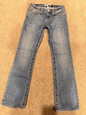 Jeans jeans Aeropostale Chelsea Bootcut tamanho 3/4 cintura baixa regular - Imagem 1 de 4