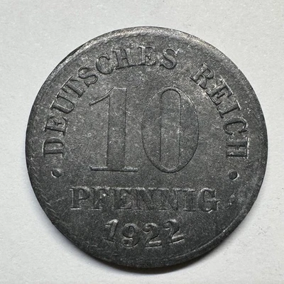 1922 Germany 10 Pfennig - Coin #C-073 - Image 1 of 2