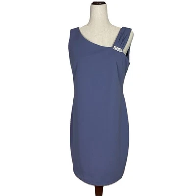 Nuevo con etiquetas Vestido Vaina Azul Escarlata Talla 12P Forrado Madre de Novia con Joyas Brillantes Foto 1 de 4