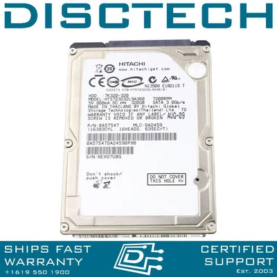Hitachi Travelstar 7K320 0A57547 SATA Hard Drive - Image 1 of 3