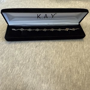 bracciale kay gioiellieri argento disegno doppio cuore - Foto 1 di 6