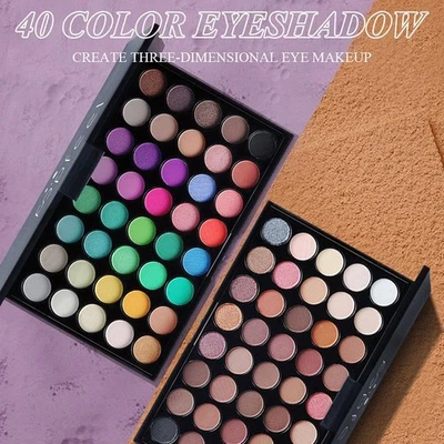 Candy Color Eye Shadow 40 Color Eyeshadow Earth Color Eyeshadow Palette ^ - Image 1 of 4