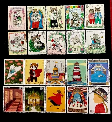 Japan Stamps 2023-24 The World of Children’s Picture Book Series No.7&8 2SetUsed - Image 1 of 3