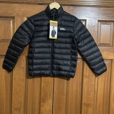 Chaqueta empacable Eddie Bauer para niños talla 7/8 en relleno negro acolchado 650 nueva con etiquetas Foto 1 de 4