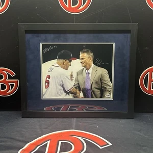 Bobby Cox & Tom Glavine Autographed Atlanta Braves Signed Framed 11x14 PSA COA - Picture 1 of 4