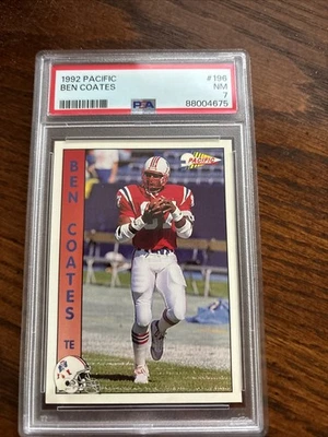 1992 Pacific - Ben Coates #196 (RC) - Image 1 of 2