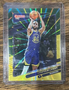 2021-22 Donruss #68 Stephen Curry Holo Green and Yellow Laser - Picture 1 of 2