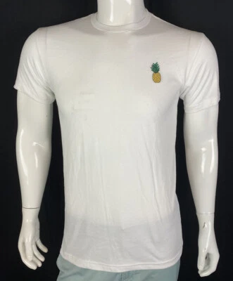 Camiseta NUEVA Riot Society Blanca Frontal Gráfico Piña, Para Hombre Talla Pequeña Foto 1 de 4