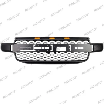 Rejilla delantera negra apta para Ford Ranger T9 2024+ con luces ámbar parrilla de parachoques Foto 1 de 4
