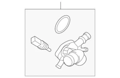 Brida de entrada de refrigerante genuina Hyundai 2015-2019 Sonata Veloster Eng 25600-2B701 Foto 1 de 2