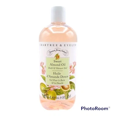 NEW Crabtree & Evelyn Sweet Almond Oil Bath & Shower Gel 16.9 oz Body Wash - Image 1 of 3
