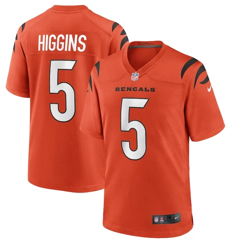 Men's Tee Higgins #5 "Cincinnati Bengals" Stitched Jersey Cover