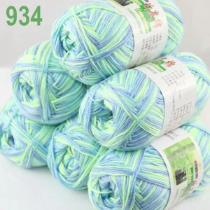 C New 6Ball X 50g Soft Smooth Baby Bamboo Cotton Knitting Yarn DIY Knitwear 34 - Bild 1 von 1