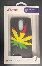 LG Empire/Aristo 2/3 Red,Yellow,Green Leaf case. 360 protection.