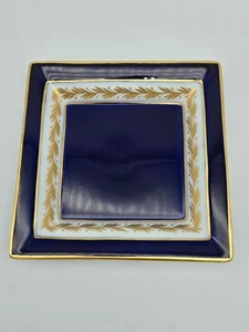 Artoria Limoges Ritz Carlton Hotel Blue Gold Leaf Porcelain Dish Bowl France 6" - Bild 1 von 14