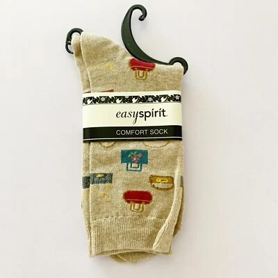 Calcetines cómodos Easy Spirit beige para mujer 4-10,5 nuevos con etiquetas Foto 1 de 3