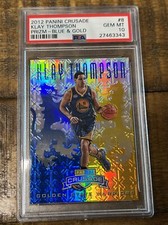 2012-13 Klay Thompson Panini Crusade Blue/Gold Insert Rookie Card No.8 Warriors