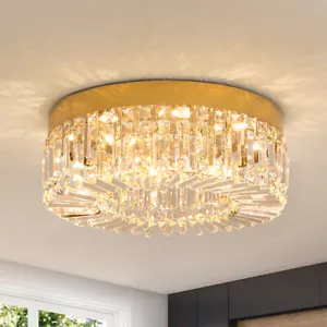 LED Ceiling Light Gold Chandelier Living Room Bedroom Pendant Light Changeable - Picture 1 of 17