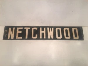 Shrewsbury Vintage Linen Destination Bus Blind 35" (2) Netchwood - Picture 1 of 1