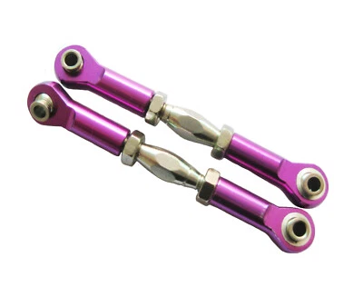 1:10 RC Car Adjustable Servo Linkage Steering Tie Rod M4 Thread 3mm Hole 69-80mm - Image 1 of 4