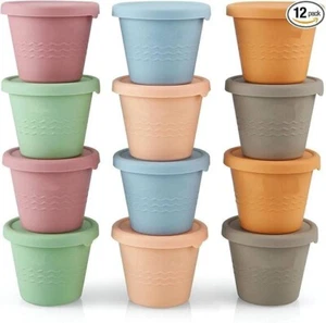 Paquete de 12 recipientes de silicona para almacenar alimentos para bebés, 4 oz. - Picture 1 of 6