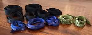 Lot of Designer Ribbon - Gucci, Louis Vuitton - Green Blue Black Fabric Trims ML - Picture 1 of 6